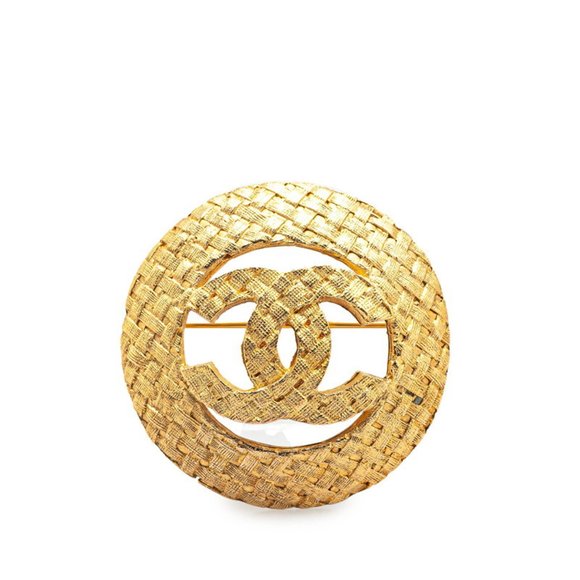 Chanel Coco Mark Gold Gold Plated brooch - Picture 1 of 5